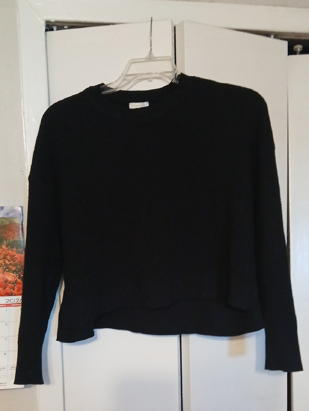 Gentle Fawn Black Knit Crewneck Sweater